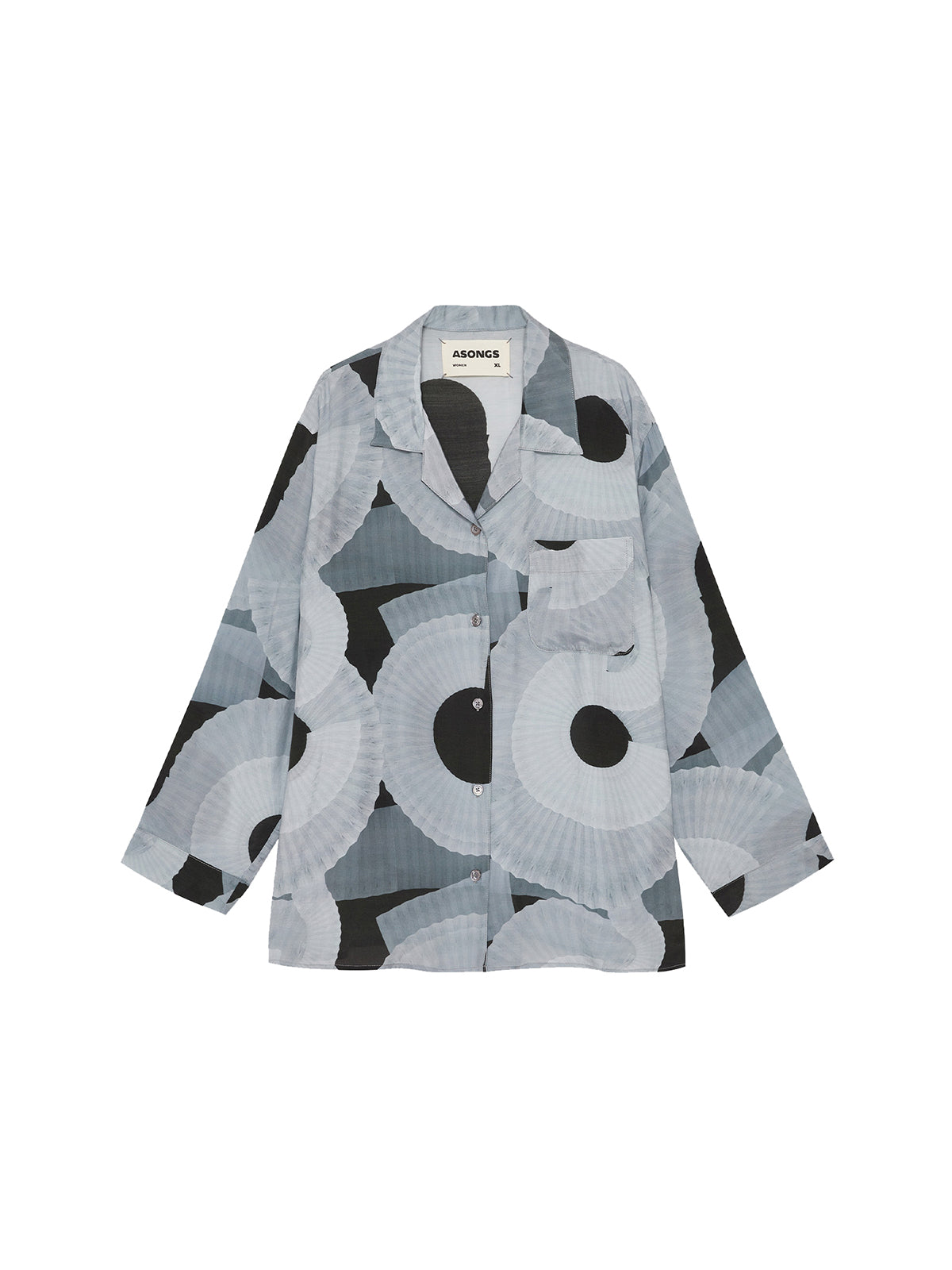Black - Grey Infinite Fold Long-sleeved shirt