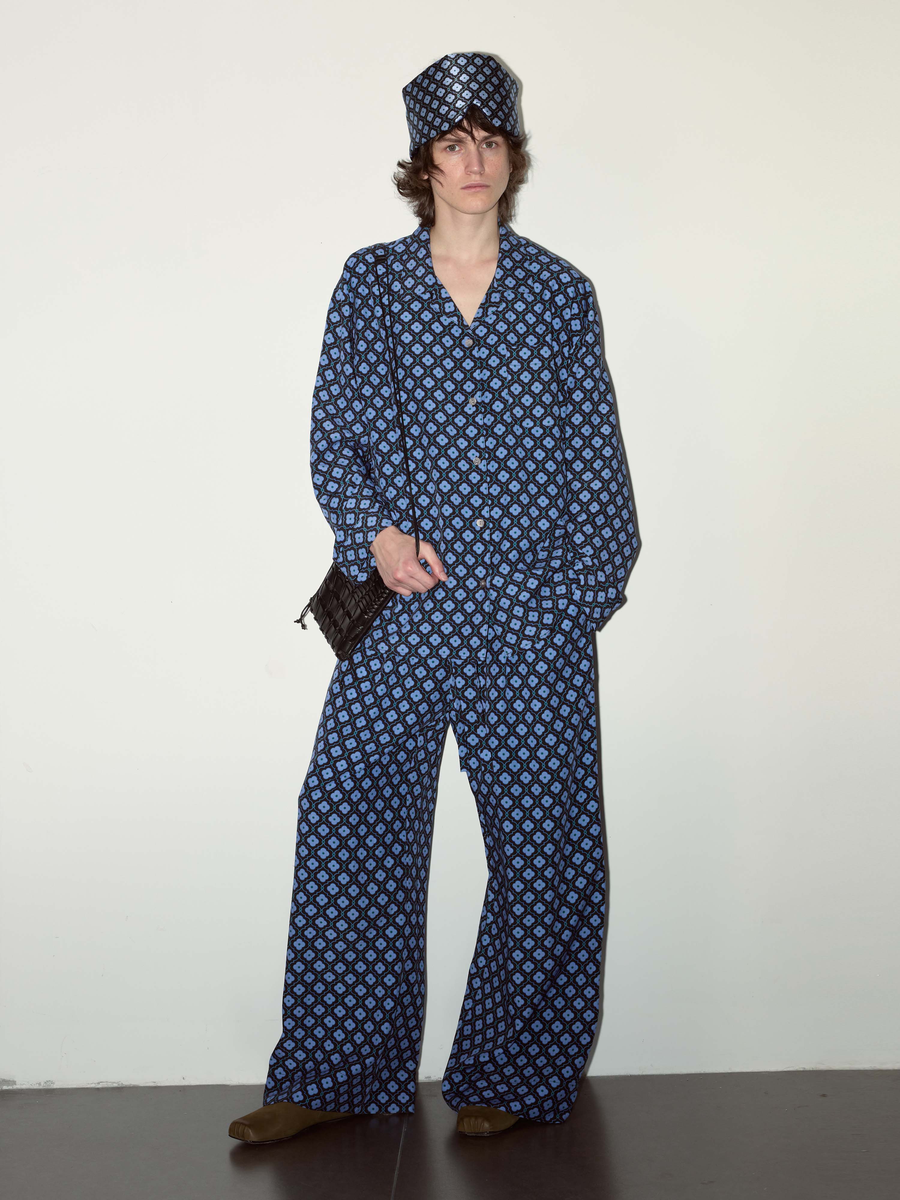 Blue Gemstone Long-sleeved Shirt