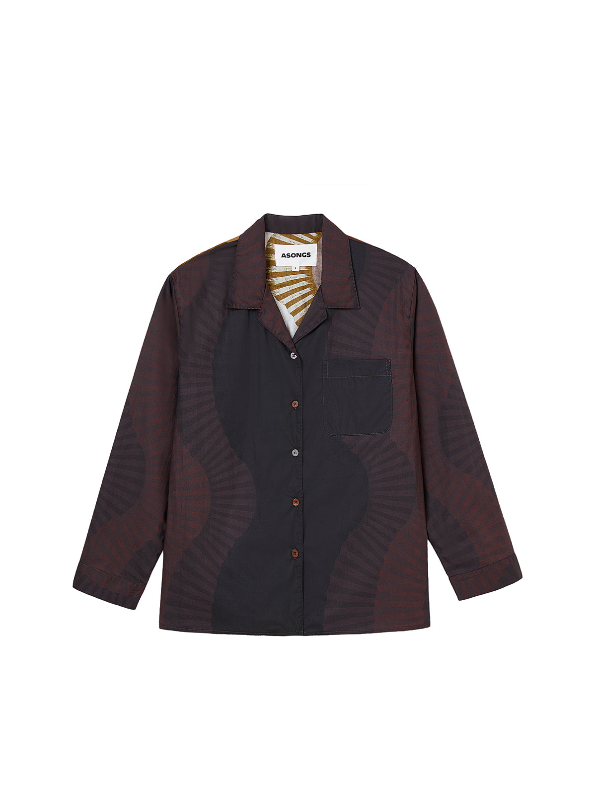 Black - Brown Infinite Fold Long-sleeved shirt