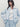 Blue Wave Print Long-sleeved Shirt