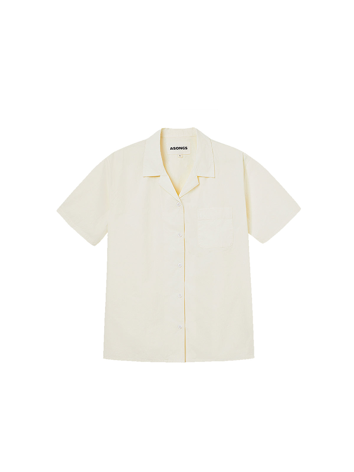 Plain White Short-sleeved Shirt