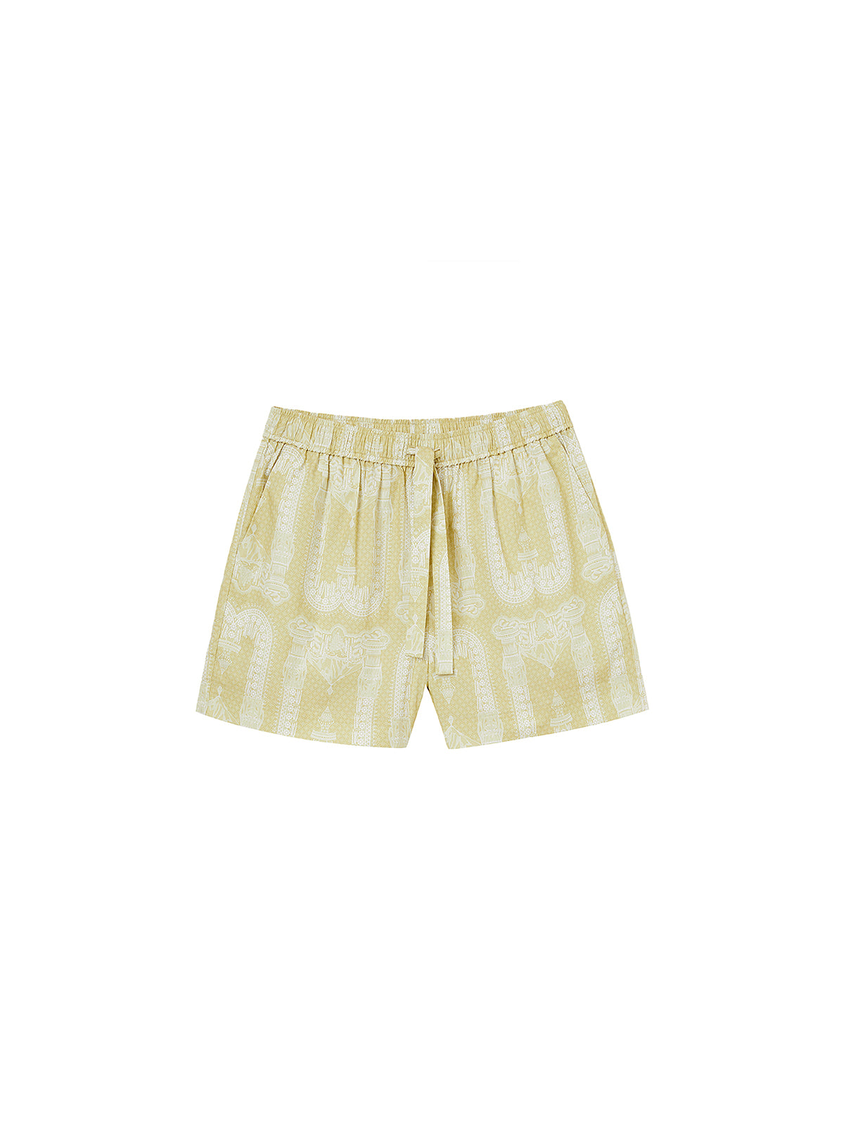 Pear Yellow Penjor Lace Shorts