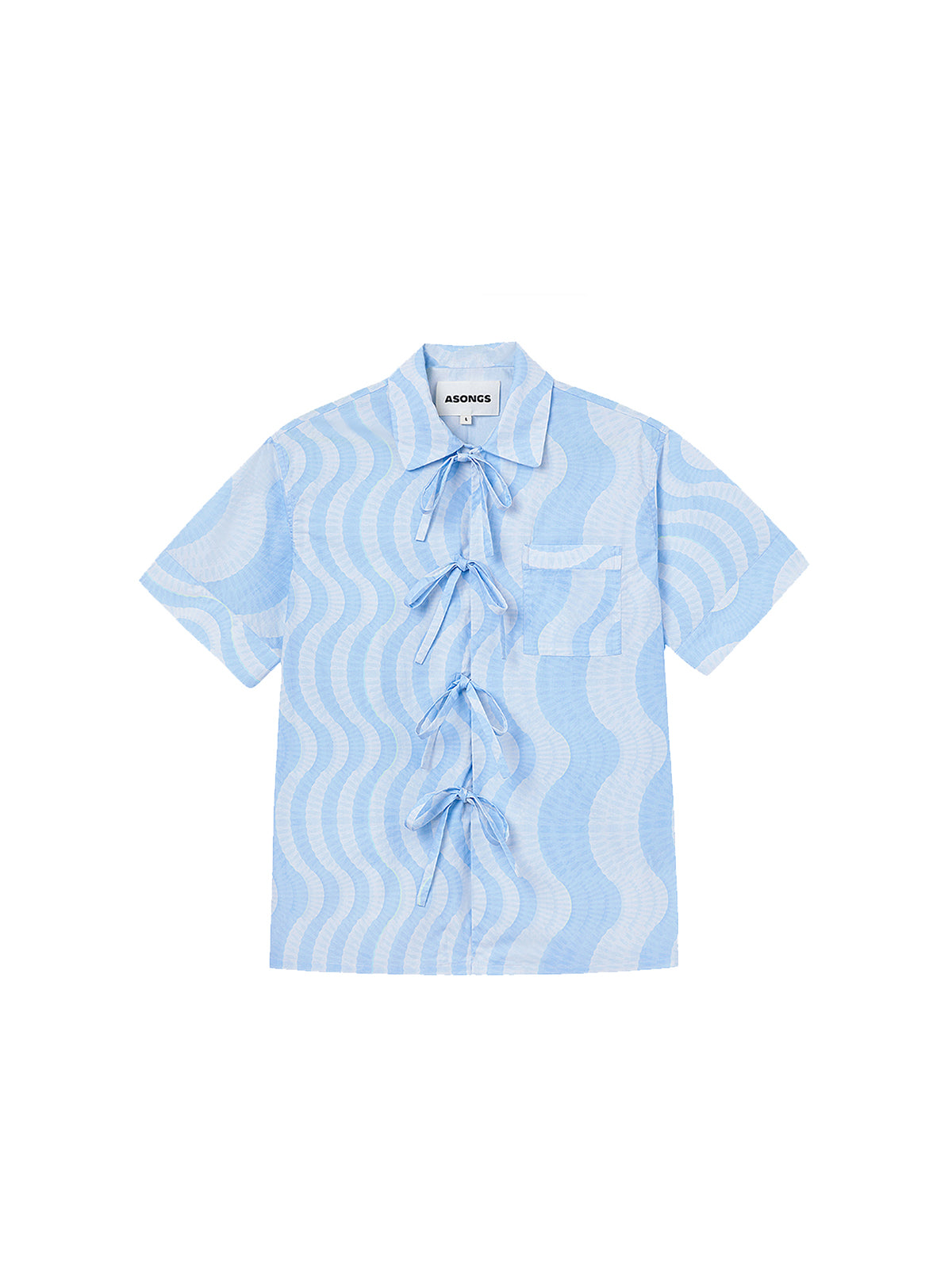 Blue Wave Short-sleeved Shirt