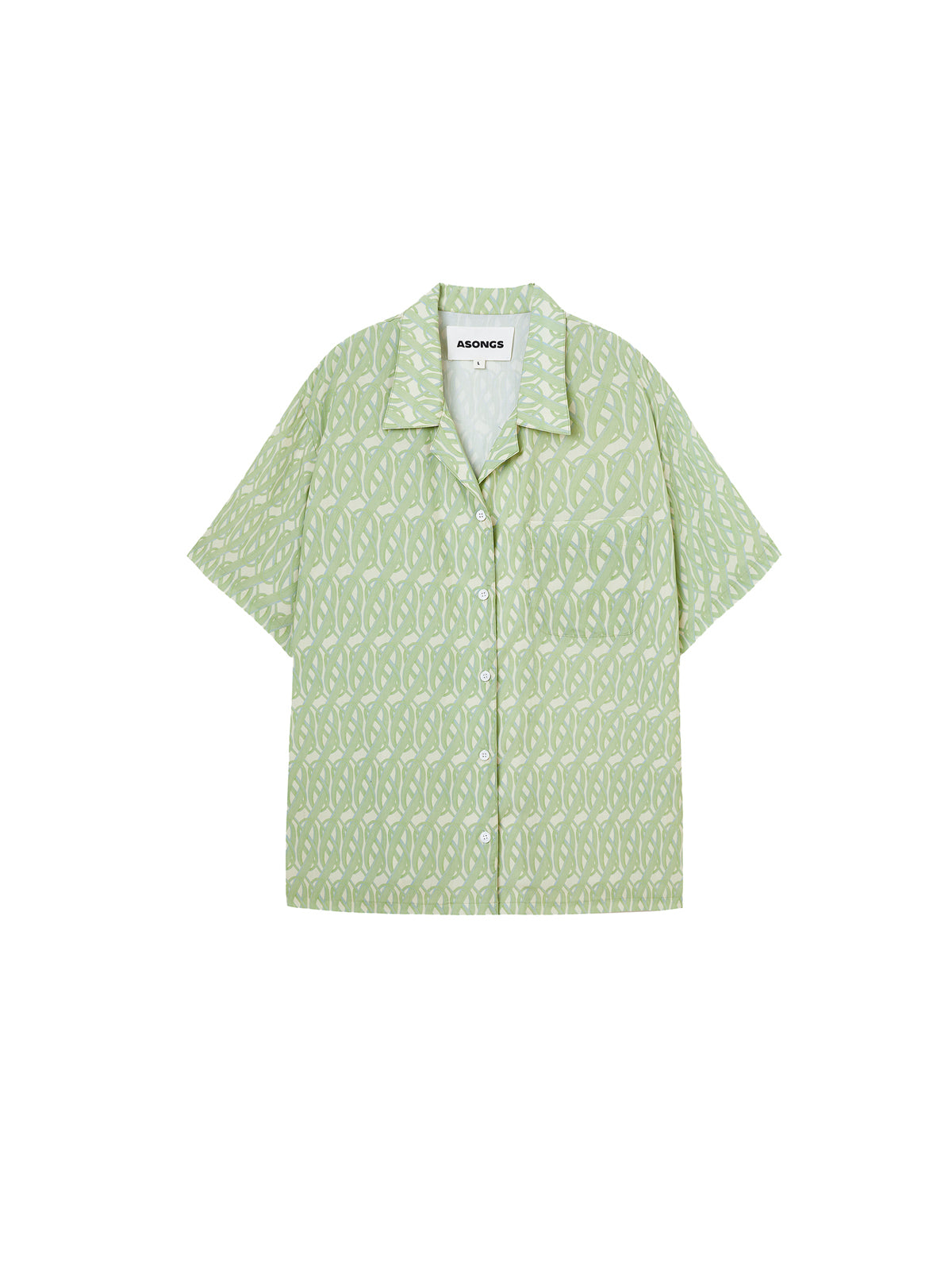 Meadow Green Infinite Twisting Shorts-sleeved Shirt