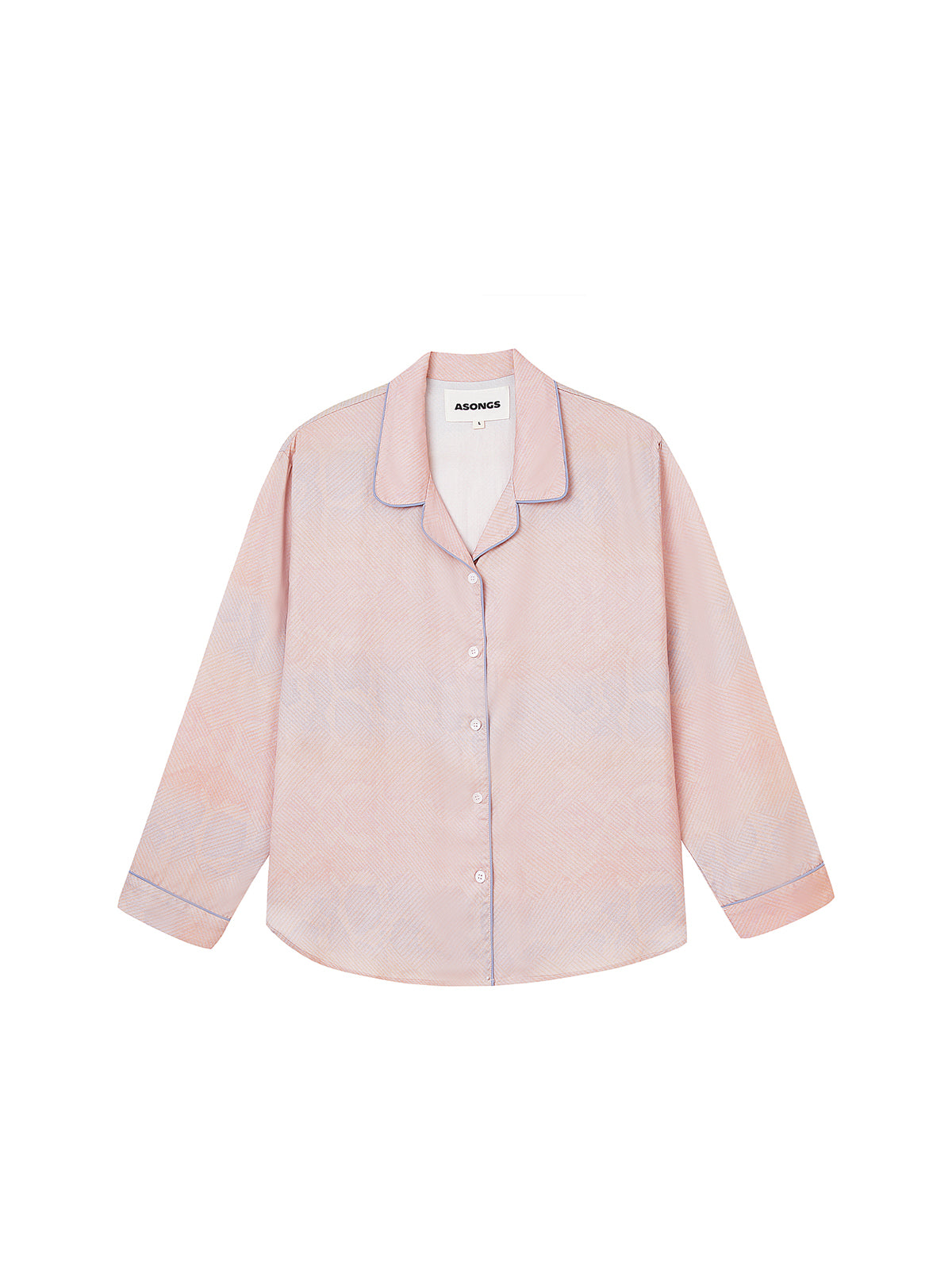 Cherry Blossom Pink Subtle Snake Long-sleeved Shirt